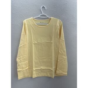 The Tog Shop Womens Shirt Size Large Yellow Long Sleeve Cotton
